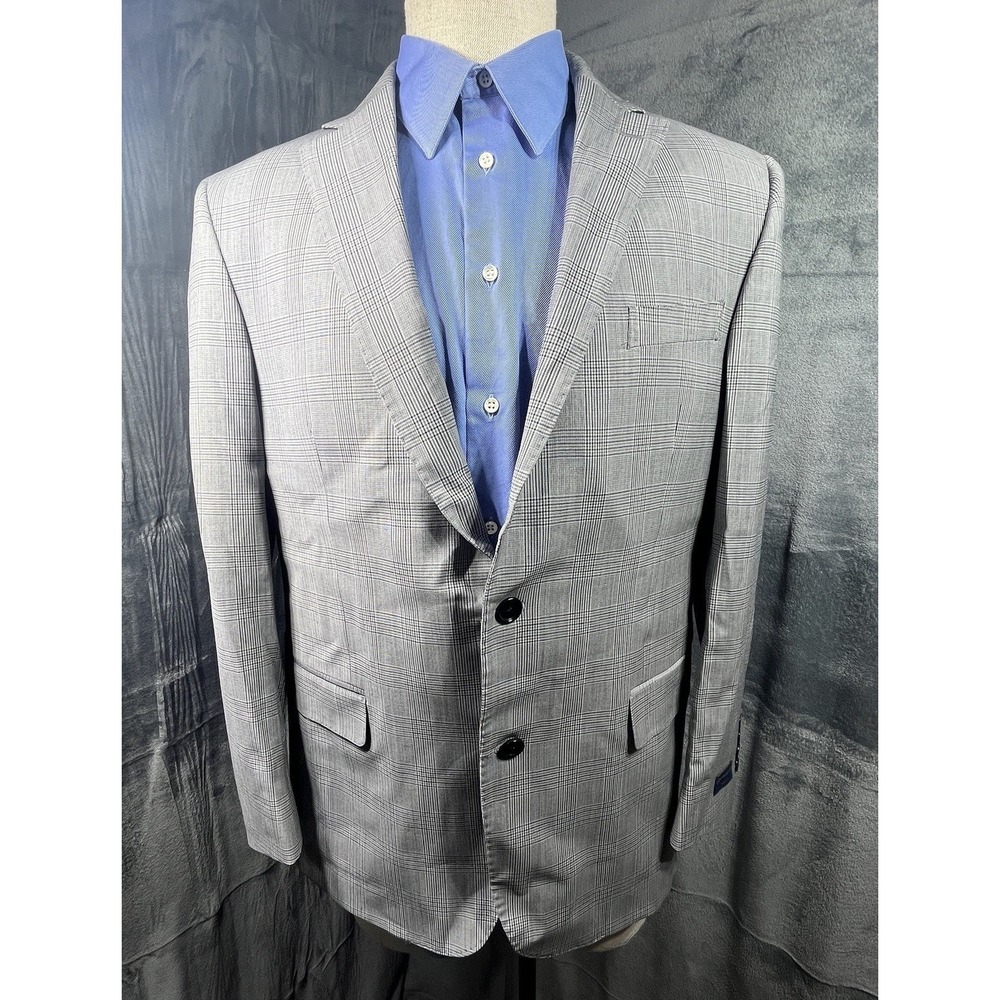 Brooks Brothers Explorer Regent Fit Blazer 44R Gray Plaid Wool Blend Jacket NEW